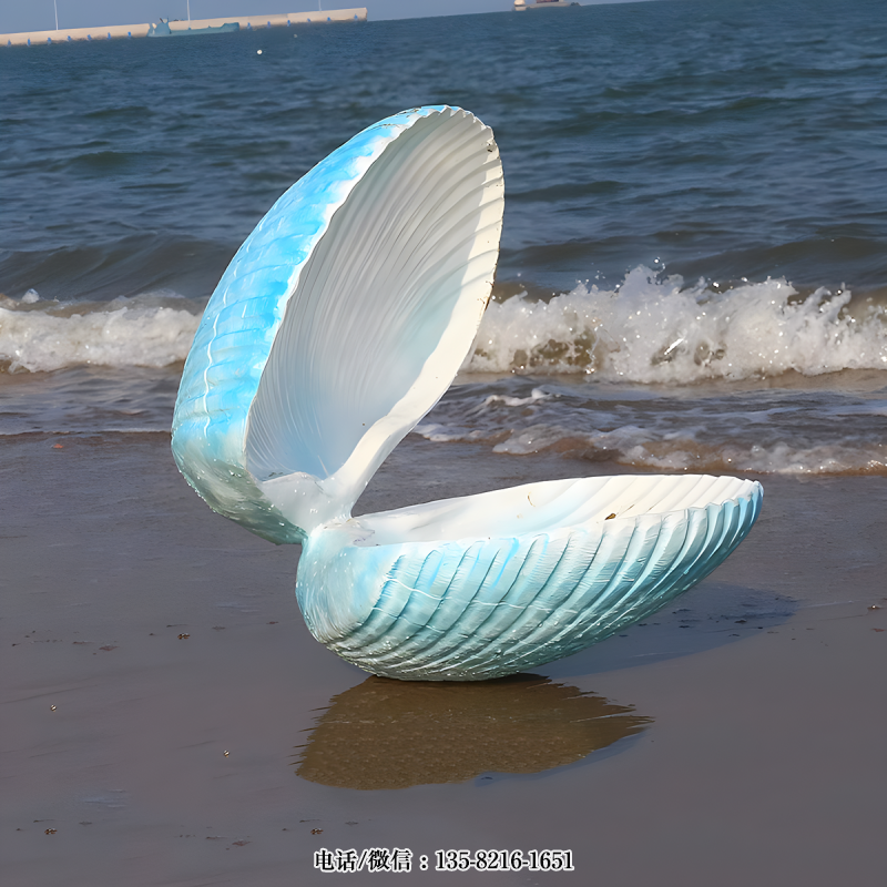 海边摆件玻璃钢贝壳雕塑 海边摆件玻璃钢贝壳雕塑